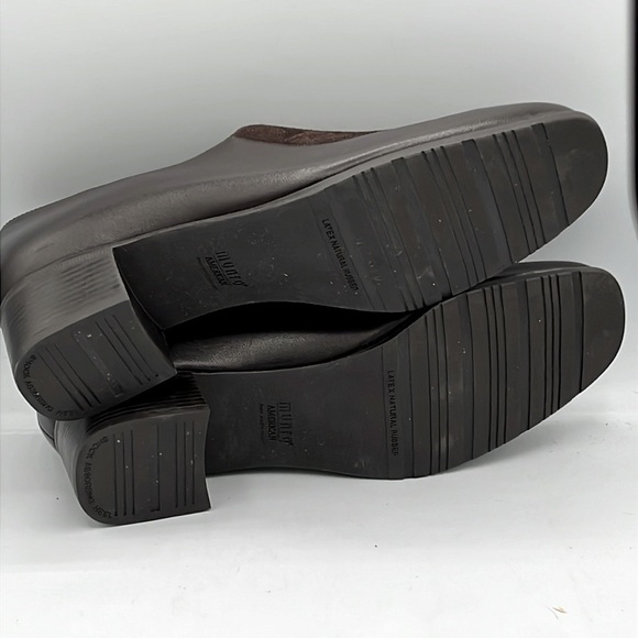 Munro American Two-Tone Brown Leather Shoes Size 8.5 | 1.5” Block Heel Comfort - Picture 10 of 10